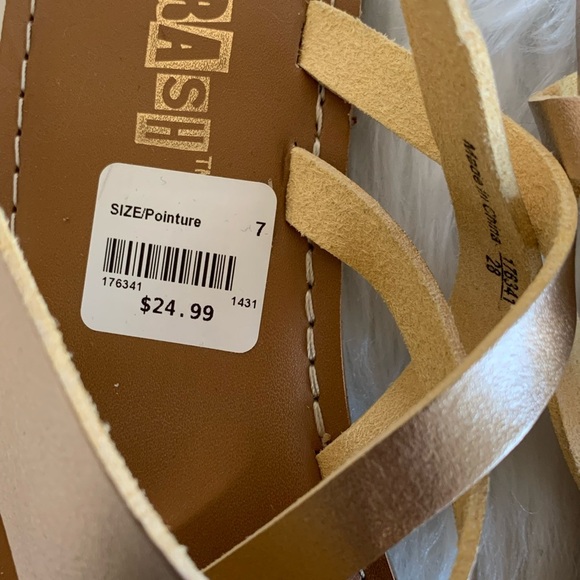 Rasolli Rose gold Sandals Elegant Criss-Cross Design - Picture 3 of 6